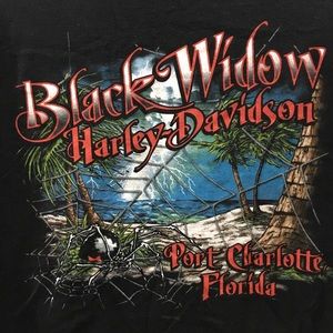 Harley Davidson Black Widow T Shirt